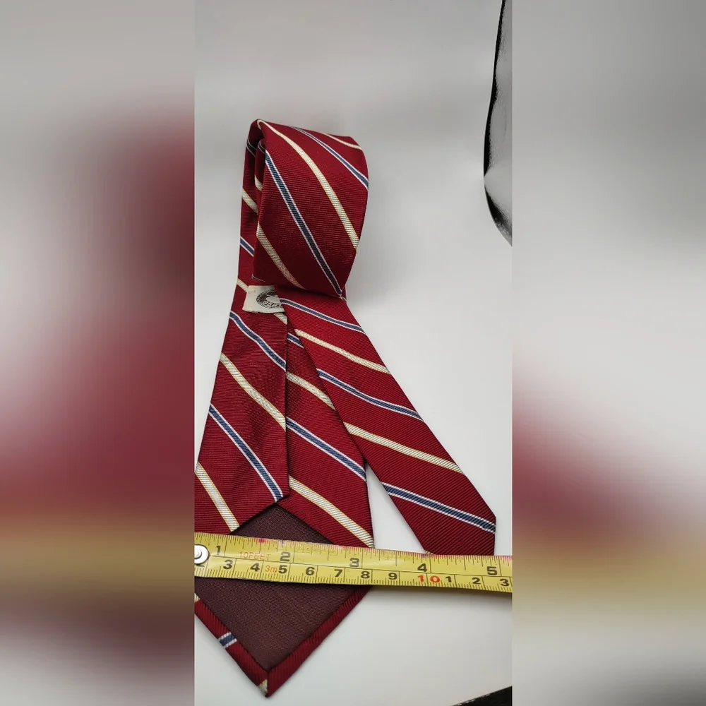 Classic Red Regimental Striped Men's Neck Tie
